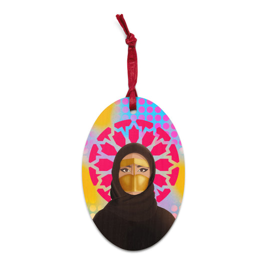 Wooden ornaments / magnet - Hijabi Pop Art Collection - Batoola Girl