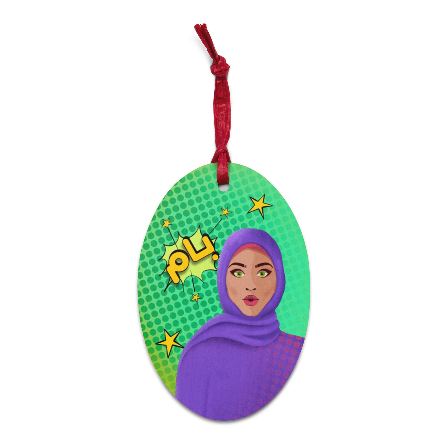 Wooden ornaments / magnet - Hijabi Pop Art Collection - Bam Pop
