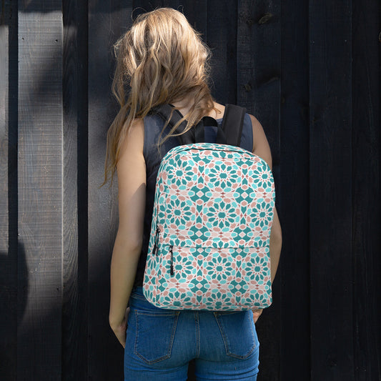 Backpack - Geometric Arabic Pattern