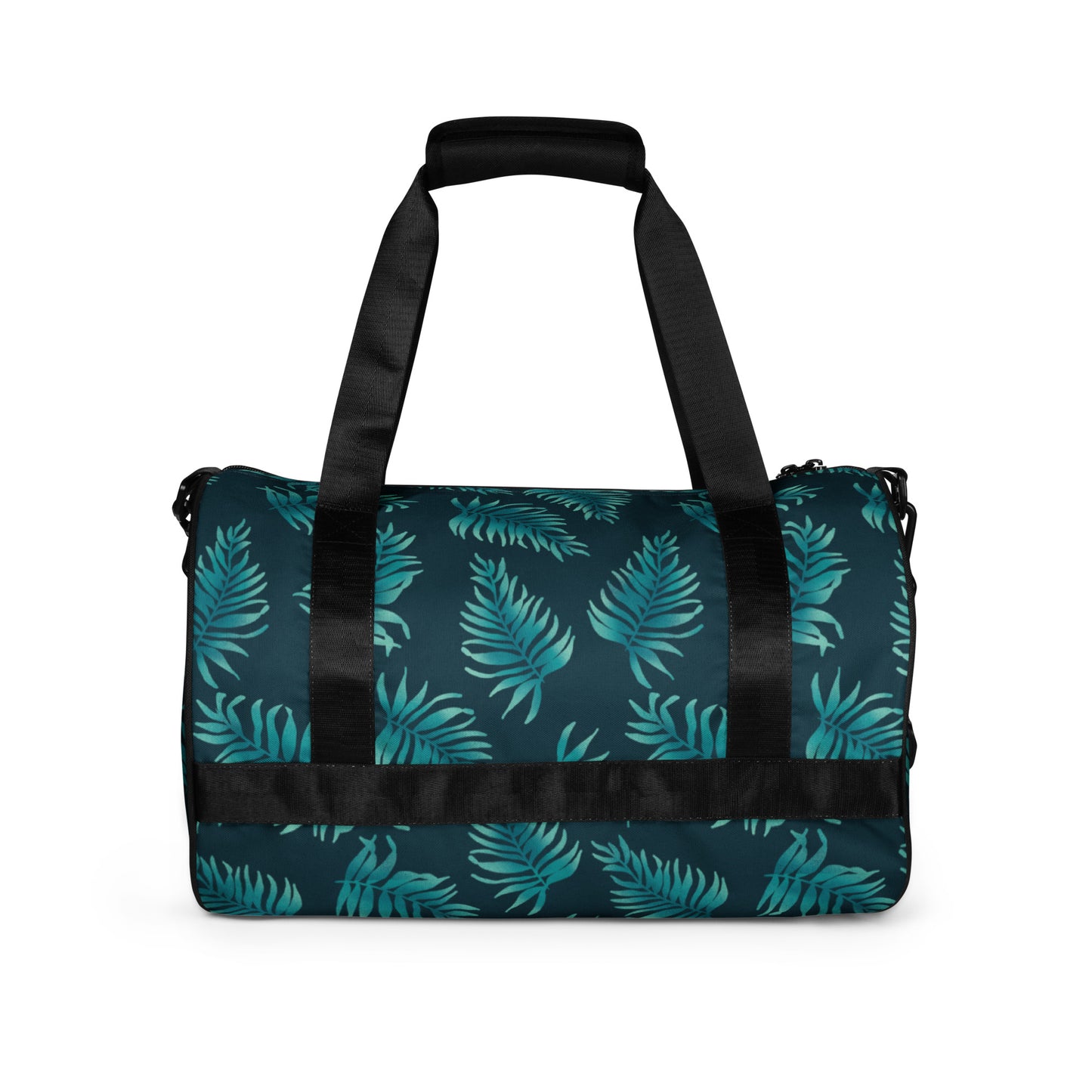 All-over print gym bag - Palm Leaves in Blue Ombre