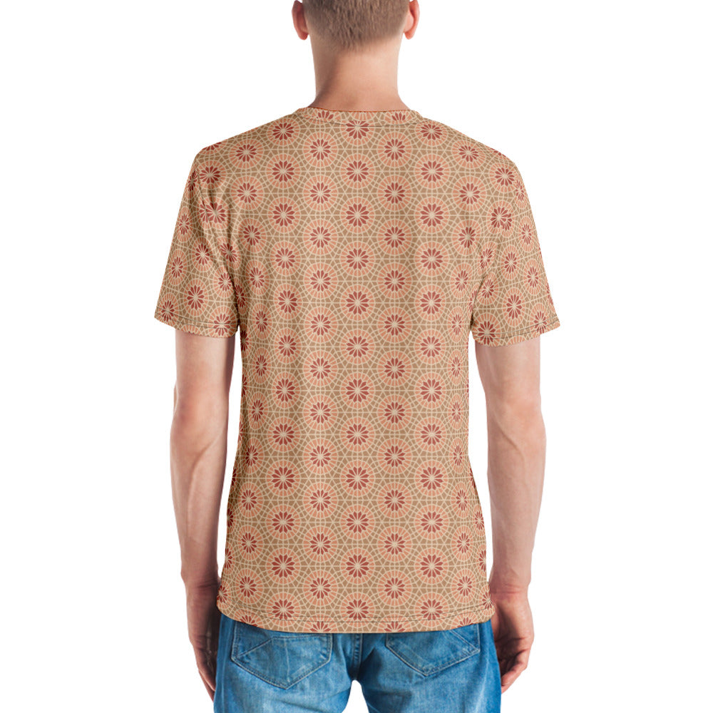 Men's T-shirt - Geometric Star 2 - Cocoa and Cream