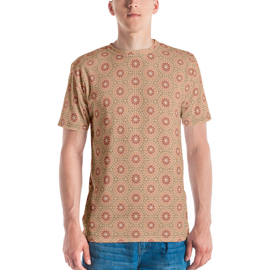 Men's T-shirt - Geometric Star 2 - Cocoa and Cream