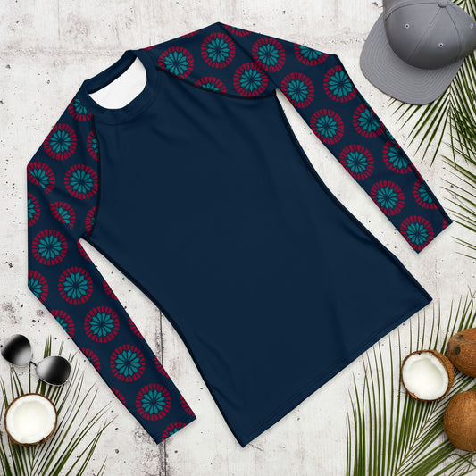 Men's Rash Guard - Geometric Sea Star Sleeve