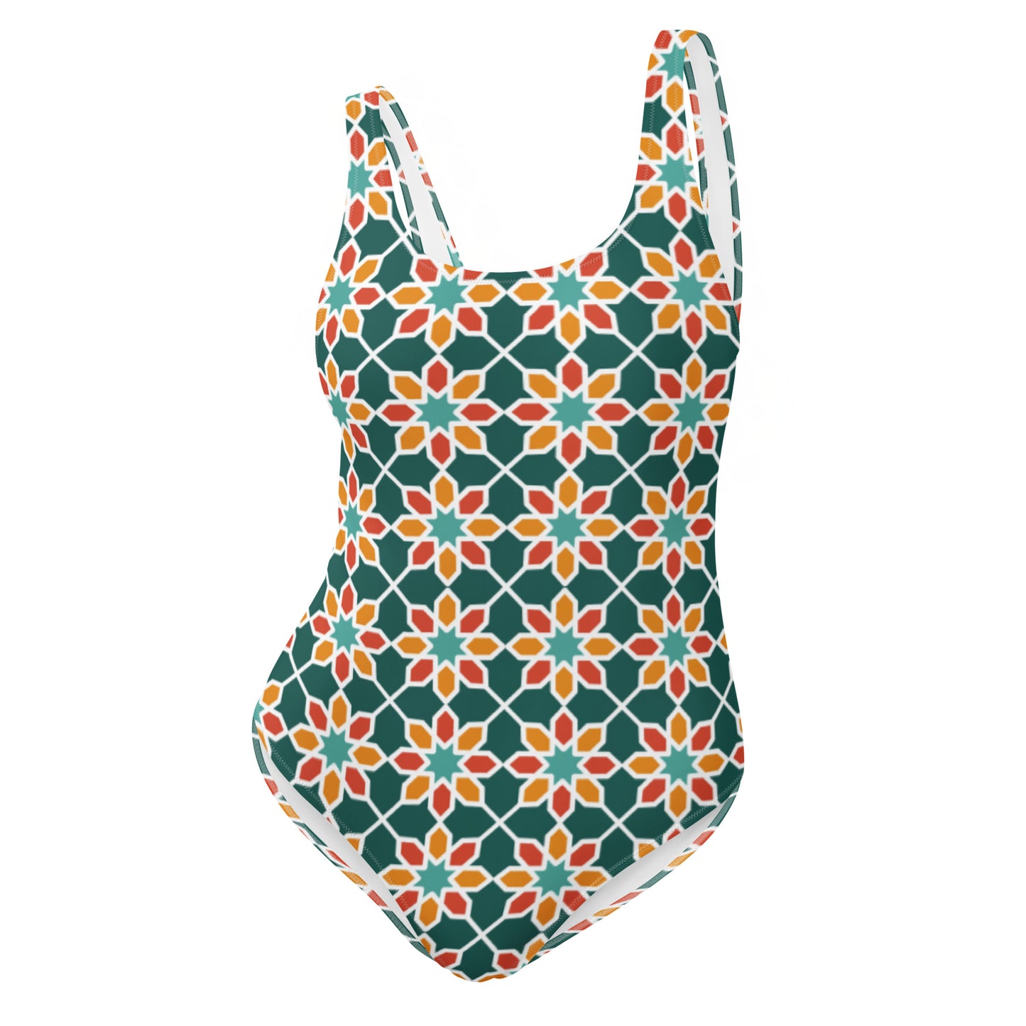 One-Piece Swimsuit - Geometric Desert Daisy