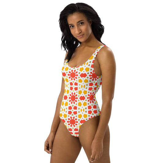One-Piece Swimsuit - Arabesque Citrus