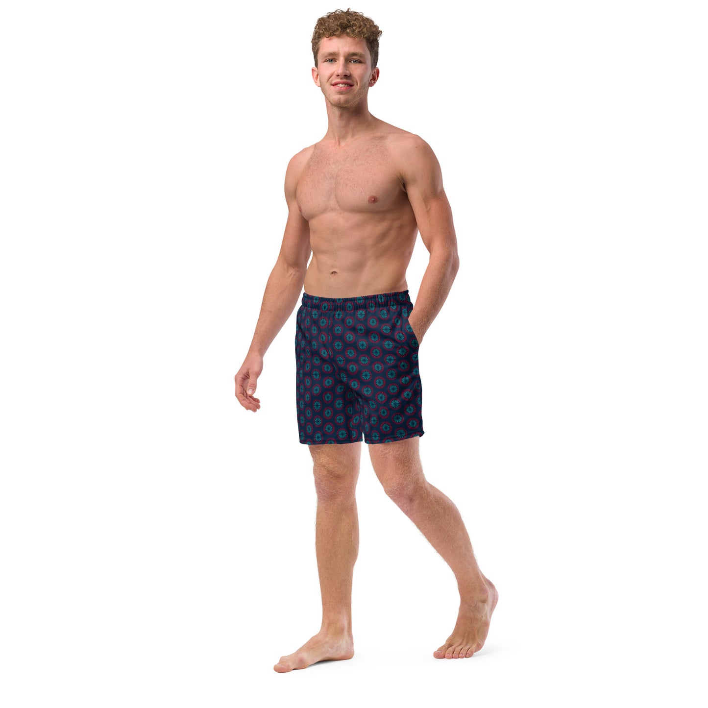 Recycled Men's swim trunks - Geometric Sea Star 🍃