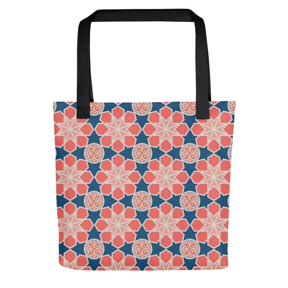 Tote bag - Geometric Arabesque Mash up in Pink