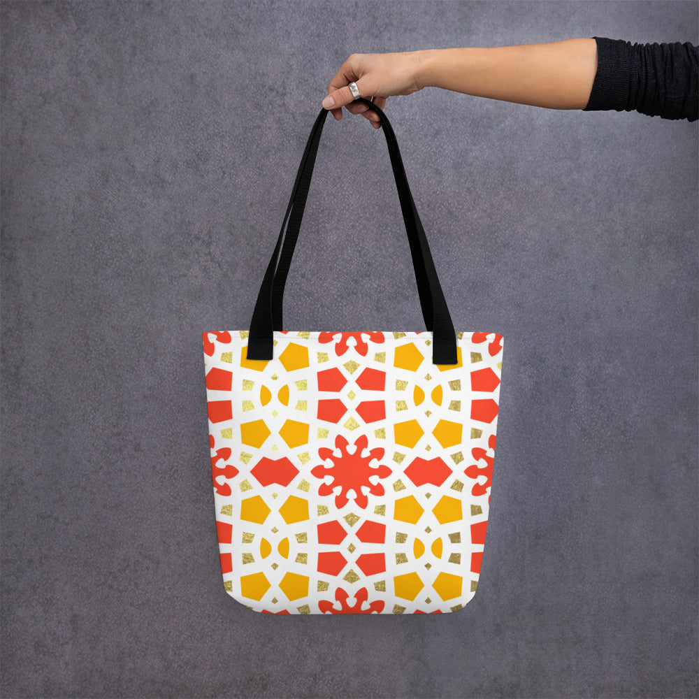 Tote bag - Geometric Arabesque Citrus