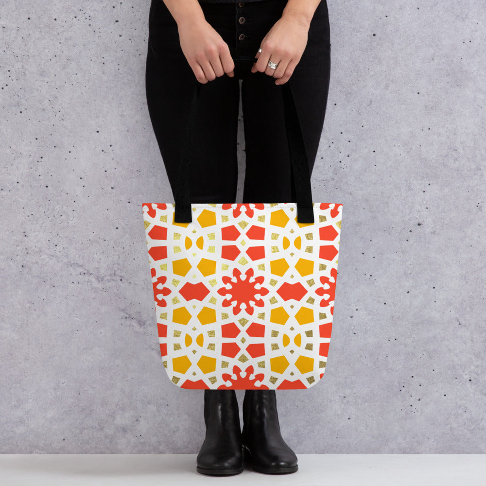 Tote bag - Geometric Arabesque Citrus