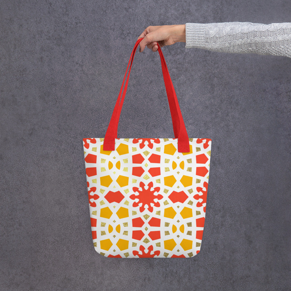 Tote bag - Geometric Arabesque Citrus