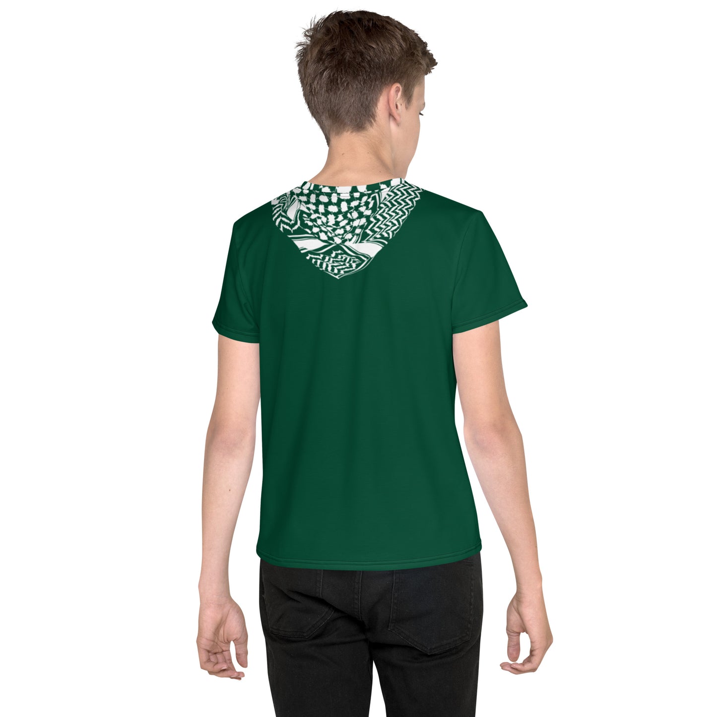 Saudi National Day Keffiyeh Unisex Youth crew neck t-shirt