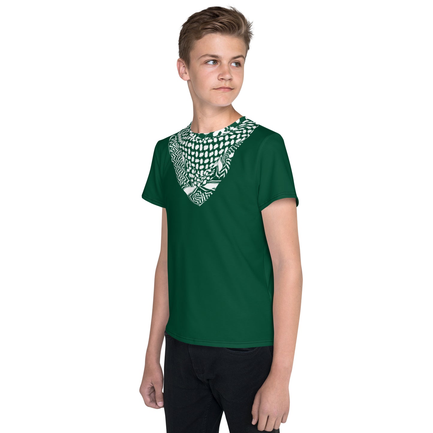 Saudi National Day Keffiyeh Unisex Youth crew neck t-shirt