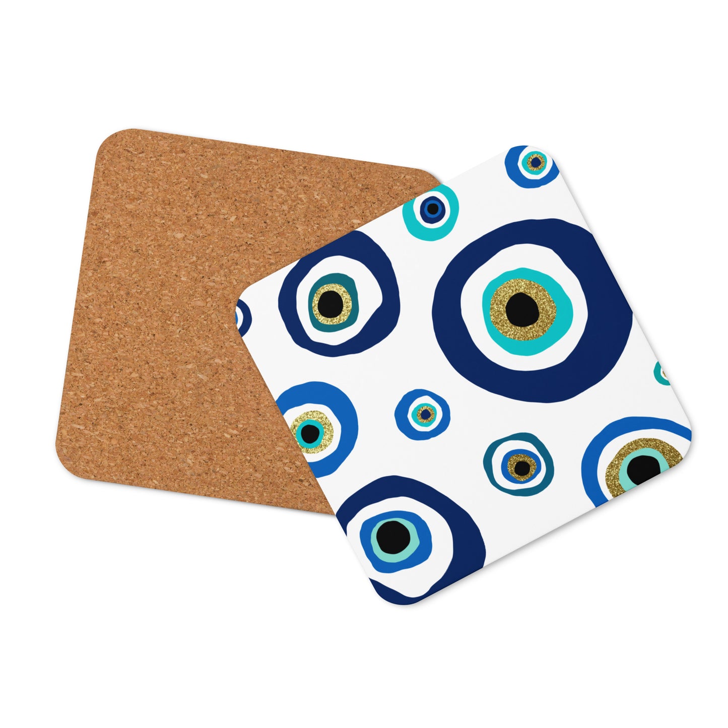 Nazar Evil Eye Amulet Cork-back coaster