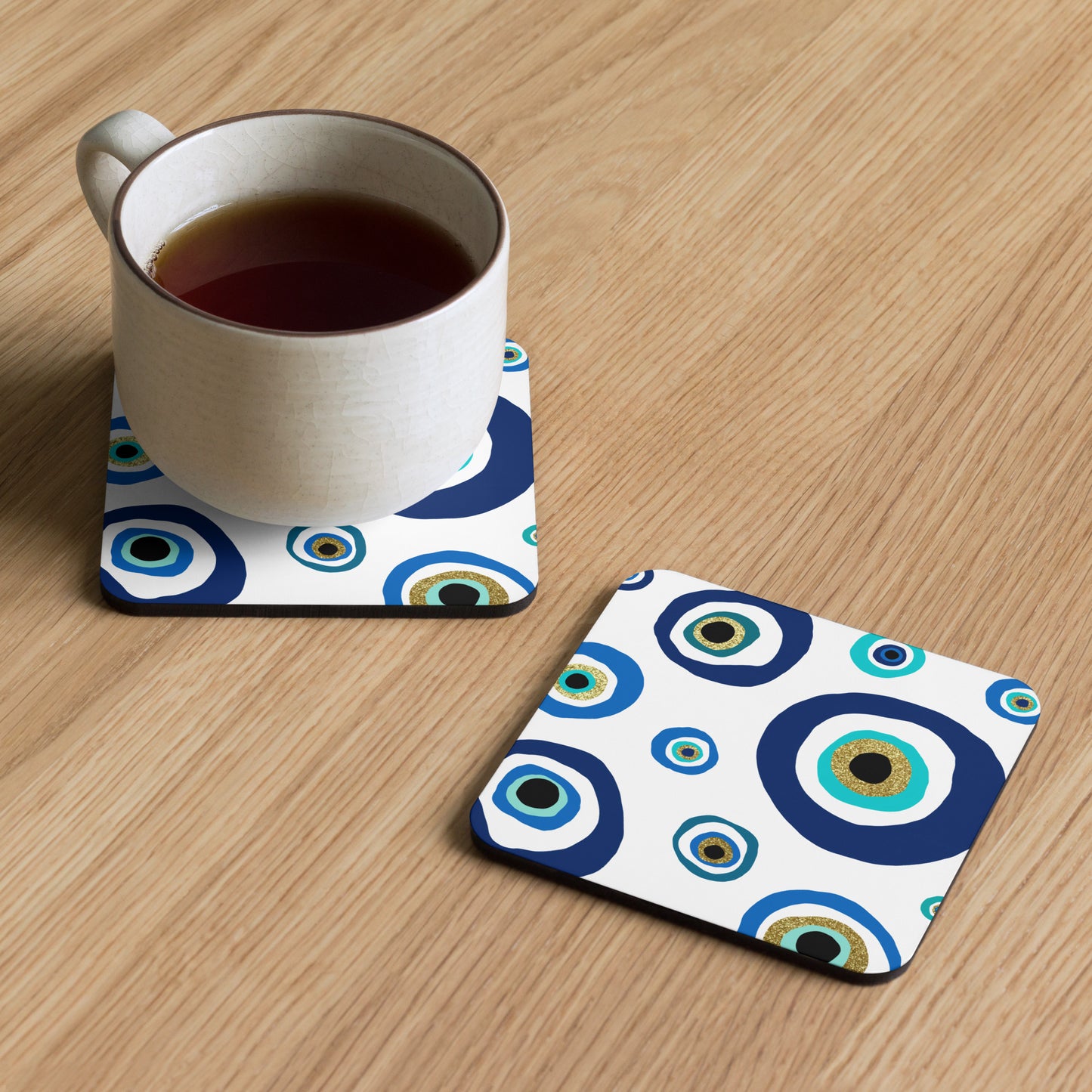 Nazar Evil Eye Amulet Cork-back coaster