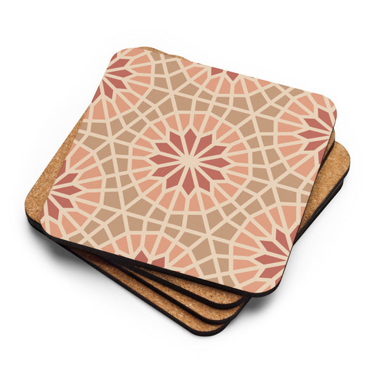 Cork-back coaster - Geometric Star 2