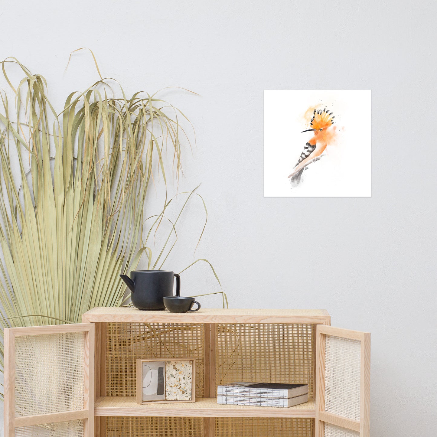 Hoopoe Bird Messy Watercolor Poster