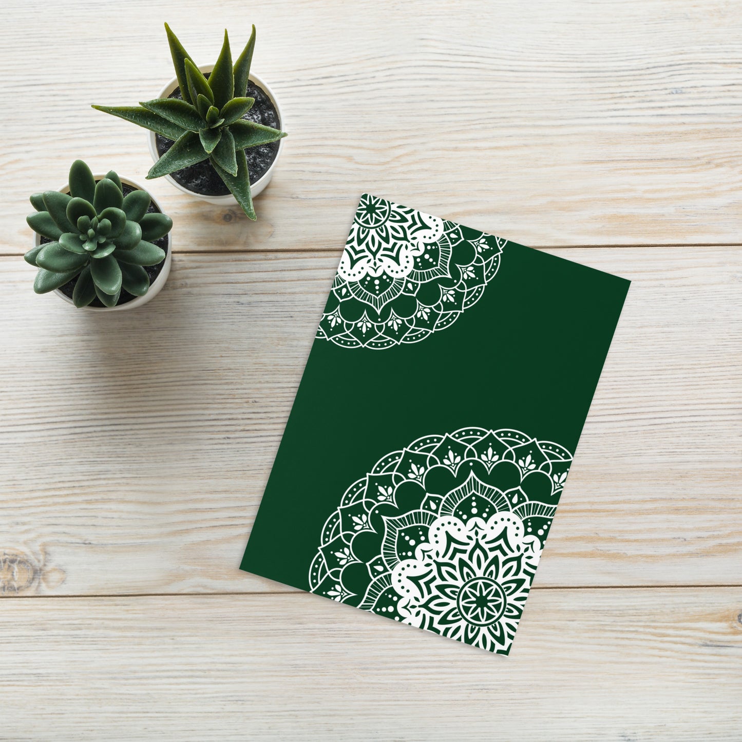 Saudi National Day Green and White Greeting card