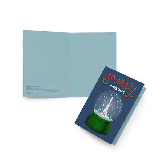KAUST Beacon Snow Globe Holiday Greeting card