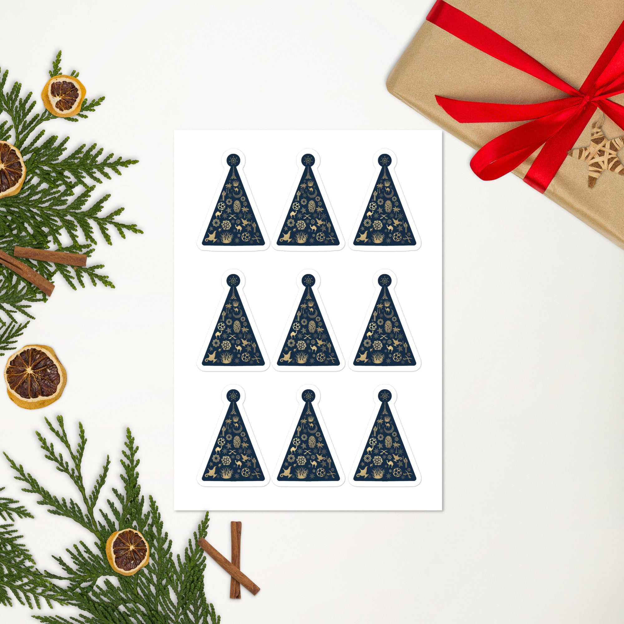 KAUST & Saudi inspired Chrsitmas Tree Sticker sheet – The Shamal
