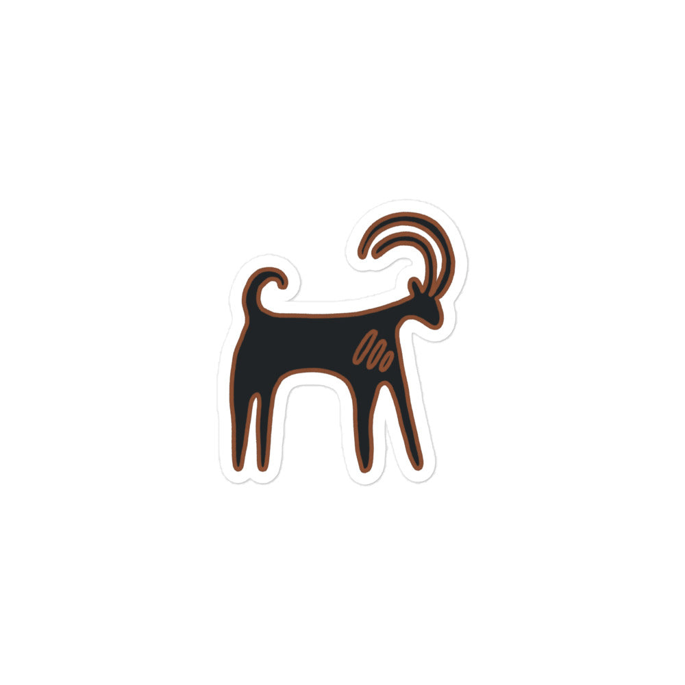 Bubble-free stickers - Petroglyphs - Nubian Ibex