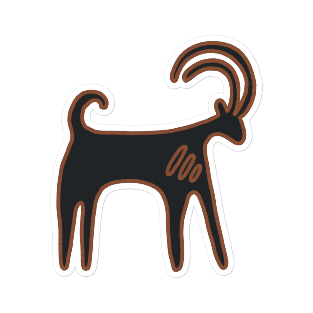 Bubble-free stickers - Petroglyphs - Nubian Ibex