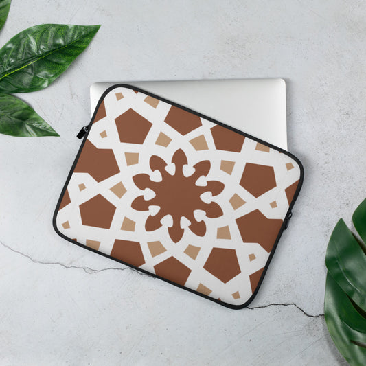 Laptop Sleeve - Arabesque Boho Chocolate