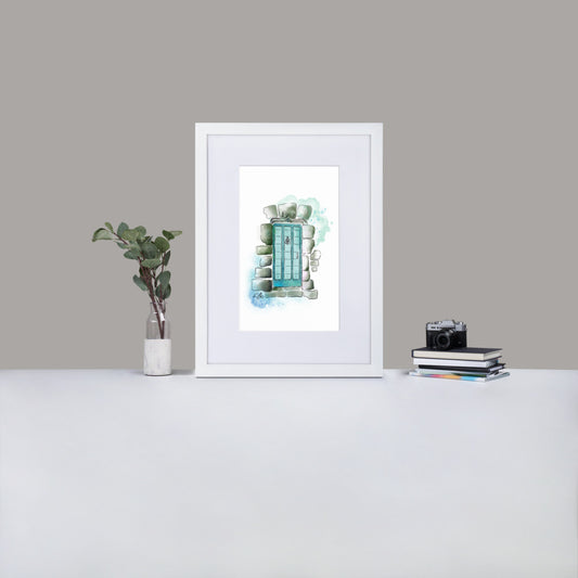 The Poets Door - French Watercolor - Matte Paper Framed Poster With Mat