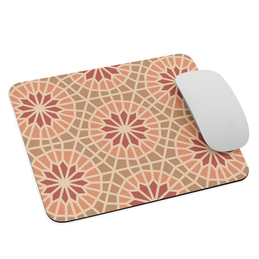 Mouse pad - Geometric Star 2 - Cocoa and Cream