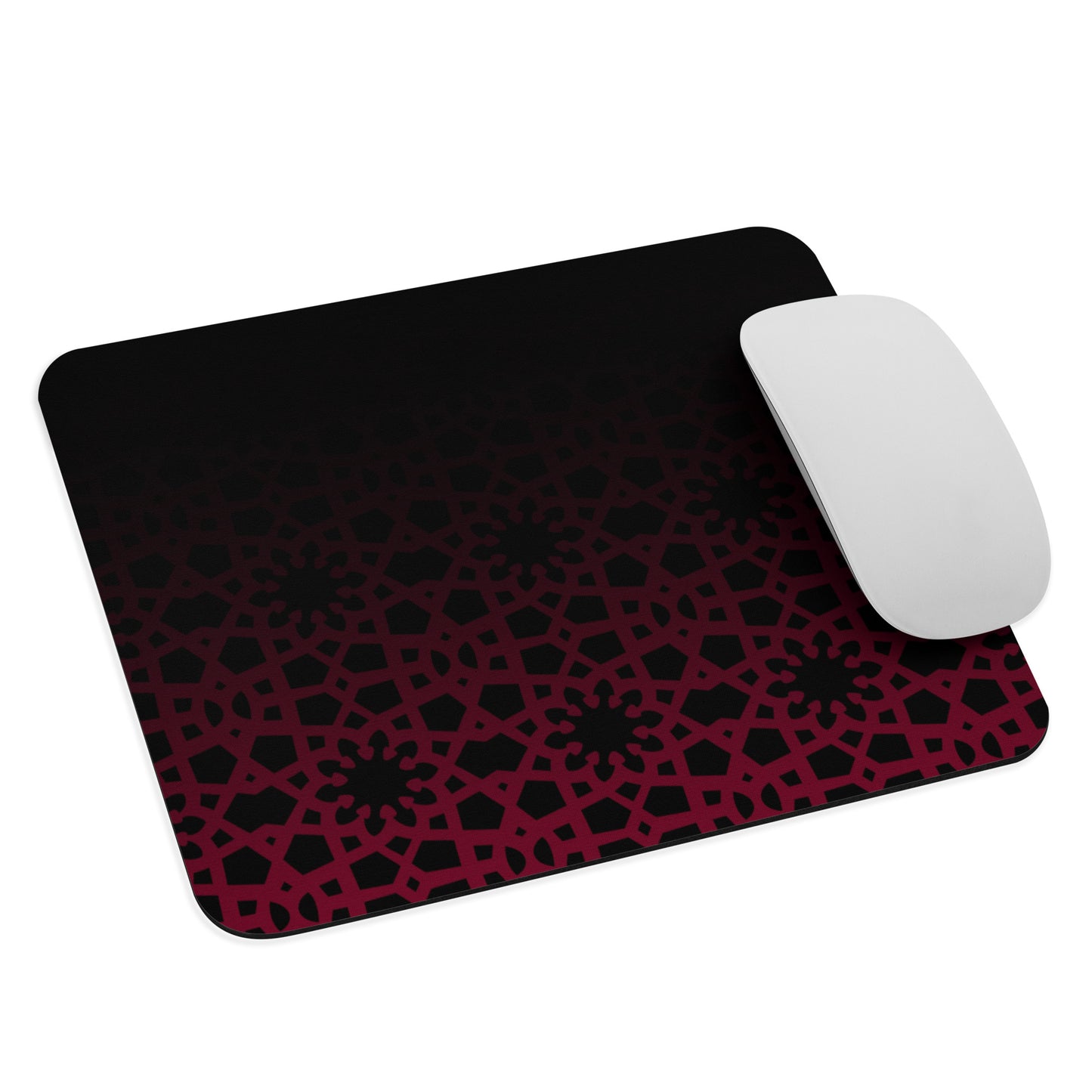 Mouse pad - Geometric Ombre in Black and Red