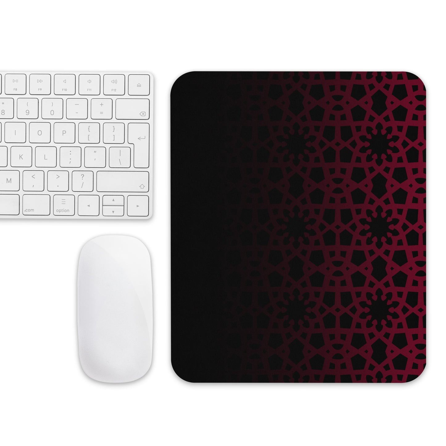 Mouse pad - Geometric Ombre in Black and Red