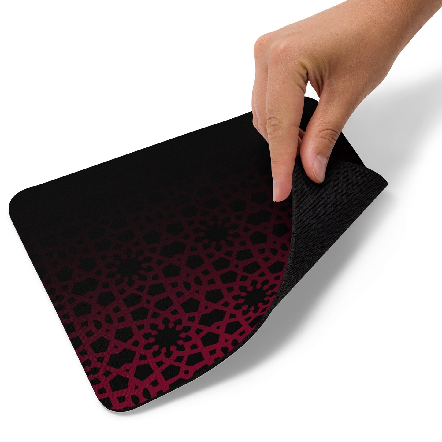 Mouse pad - Geometric Ombre in Black and Red