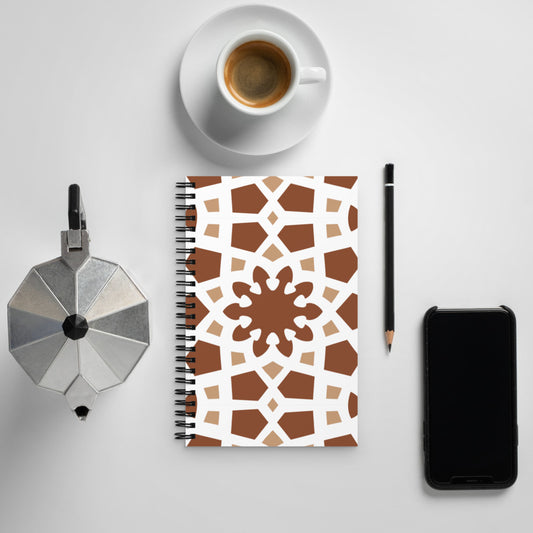 Spiral notebook - Arabesque Boho - Chocolate