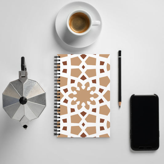 Spiral notebook - Arabesque Boho - Tan