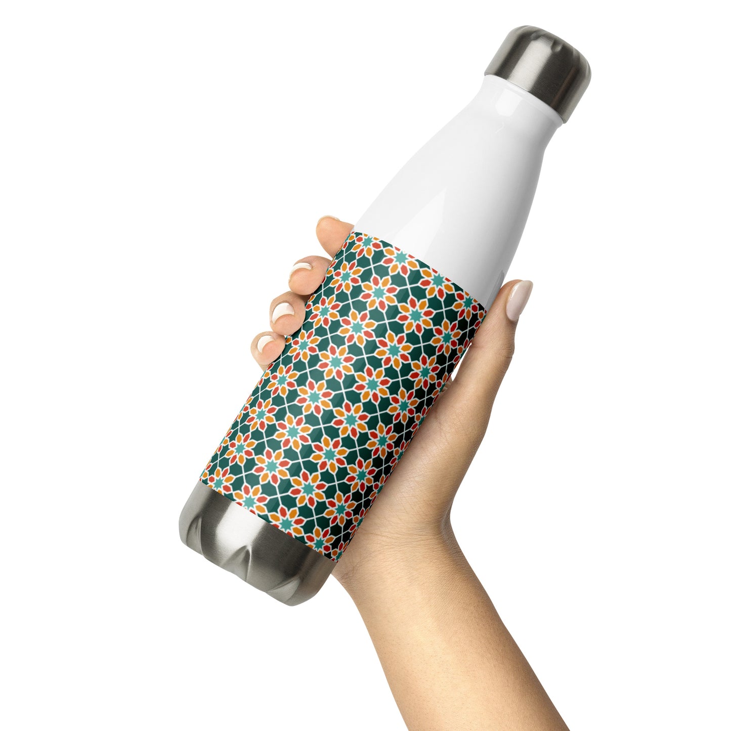 Stainless Steel Water Bottle - Geometric Desert Daisy