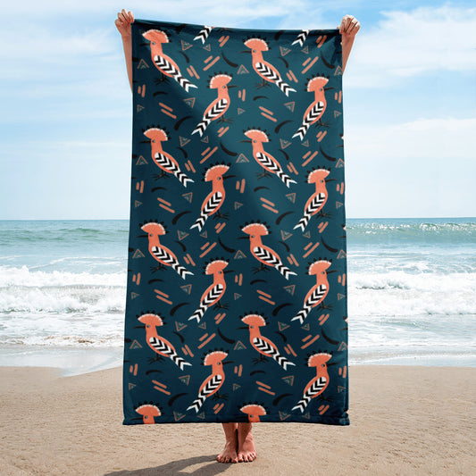 Towel - Hoopoe Bird Pattern