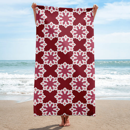 Towel - Arabesque Flower in Rouge