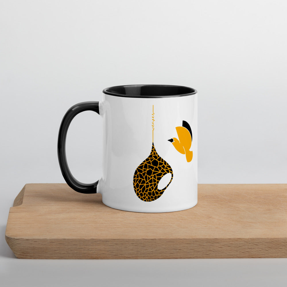 Mug with Color Inside - Ruppell's Weaver Bird