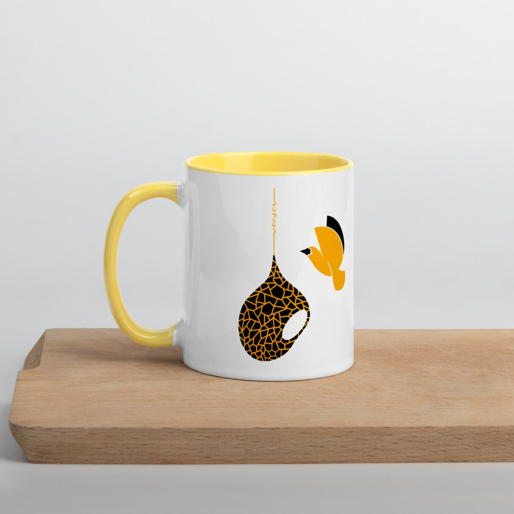 Mug with Color Inside - Ruppell's Weaver Bird