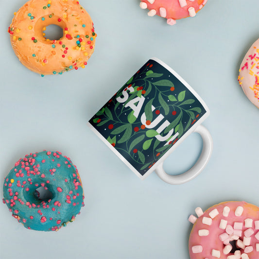 White glossy mug - Saudi Oasis