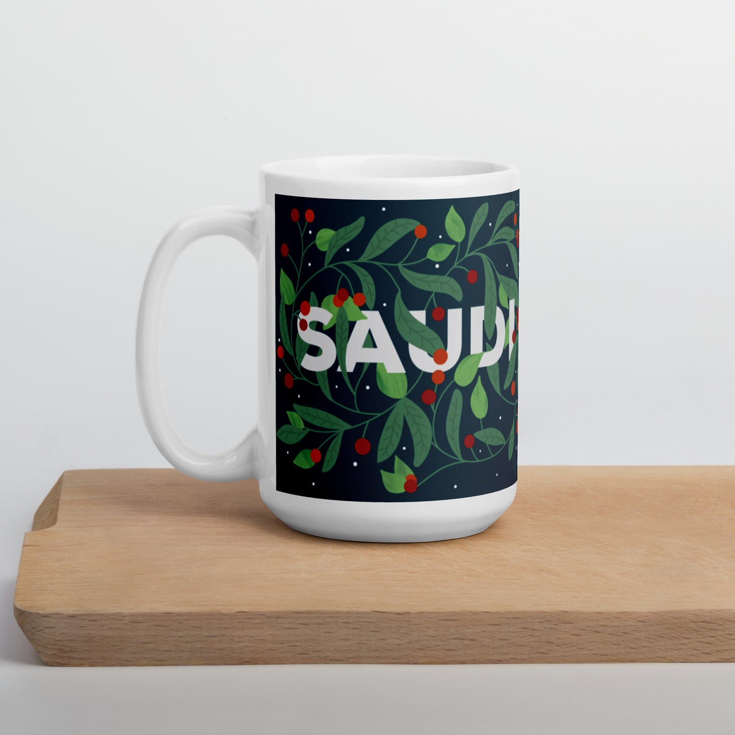 White glossy mug - Saudi Oasis