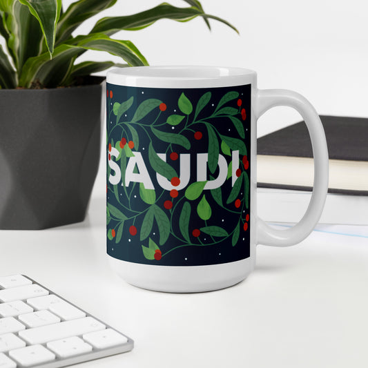 White glossy mug - Saudi Oasis